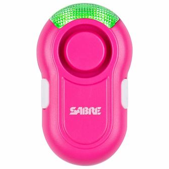 SABRE RED Clip-On LED osebni alarm, 120db, rožnat