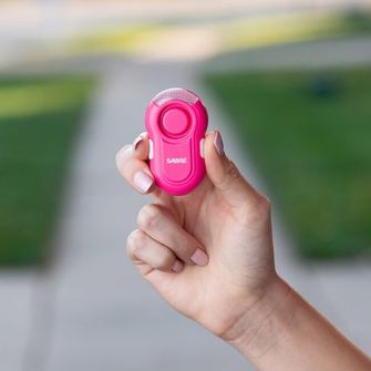 SABRE RED Clip-On LED osebni alarm, 120db, rožnat