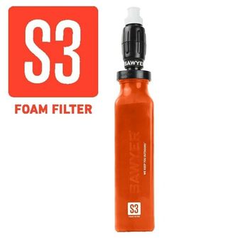 Sawyer filtracijska silikonska steklenica za vodo, oranžna