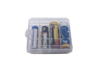 BasicNature Škatla za baterije za 4 baterije prozorna