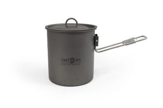 Origin Outdoors Lonec za kampiranje Titanium Treking lonec / skodelica z izlivom in zložljivim ročajem Titanium 750 ml