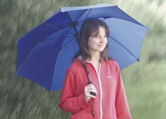 EuroSchirm Swing Liteflex robusten in neuničljiv dežnik, moder