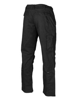 Mil-Tec bombažne letalske Vintage hlače s pravim krojem, predprane, črne