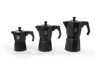 Origin Outdoors Espresso posoda za kuhanje kave ta 6 skodelice, črna