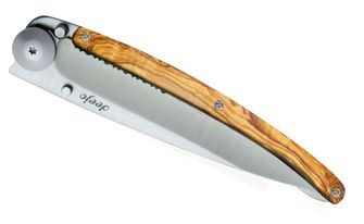 Deejo zložljivi nož Serration coralwood