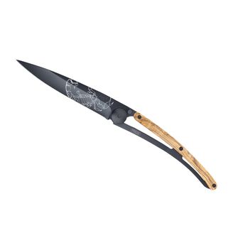 Deejo zložljivi nož Tattoo Black olive wood Scorpio