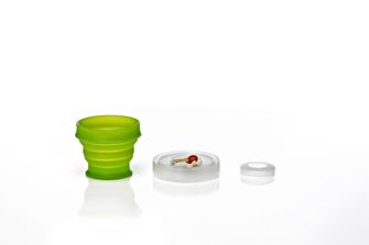 humangear GoCup zložljiva, higienična in pakirana potovalna skodelica &#039; 118 ml zelena