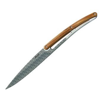 Deejo komplet 6 nožev bleščeče rezilo oljčni les design Geometry