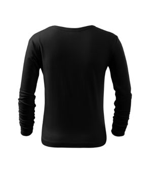 Malfini Fit-T LS otroška majica z dolgimi rokavi, črna