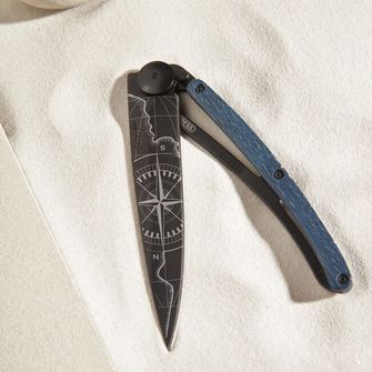 Deejo zložljivi nož Tattoo Black blue beech Terra Incognita