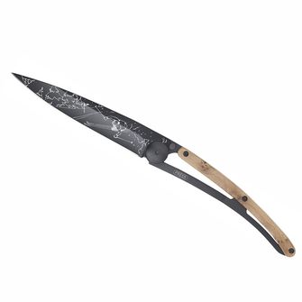 Deejo zložljivi nož Tattoo black juniper wood Ski