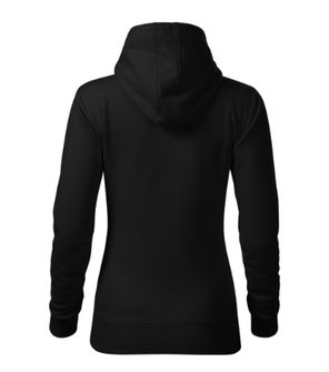 Malfini Cape ženska majica s kapuco, črna