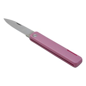 Baladeo ECO354 Žepni nož Papagayo, rezilo 7,5 cm, jeklo 420, ročaj TPE roza