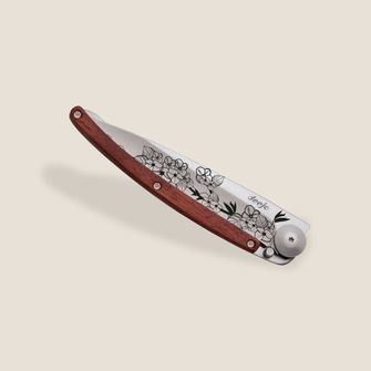 Deejo zložljivi nož Tattoo Cherry Blossom coralwood