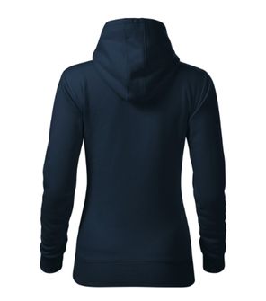 Malfini Cape ženska majica s kapuco, temno modra