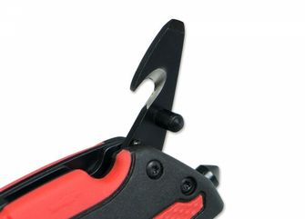 Böker Plus Savior 1 reševalni nož 8,4 cm, črno-rdeč, plastika, guma, najlonsko ohišje