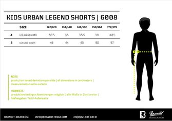 Branditove otroške kratke hlače Urban Legend, črne
