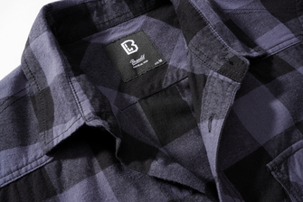 Brandit Check srajca s kratkimi rokavi, črna/siva