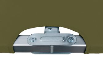 BasicNature Alu-Campbed Potovalni ležalnik olivni 210 cm