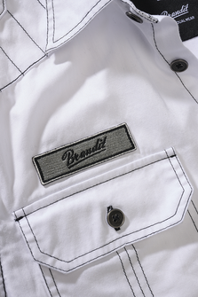 Brandit Luis Vintage srajca z dolgimi rokavi, bela