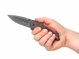 Böker Plus Savior 1 reševalni nož 8,4 cm, črno-rdeč, plastika, guma, najlonsko ohišje