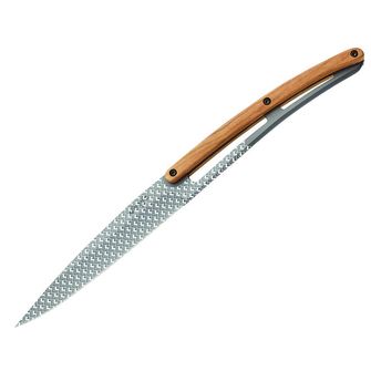 Deejo komplet 6 nožev mat sivo rezilo oljčni les design Geometry