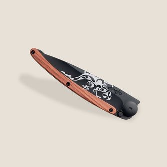 Deejo zložljivi nož Tattoo Black coralwood Gecko