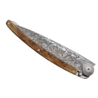 Deejo zložljivi nož Tattoo design Art Nouveau quot juniper wood