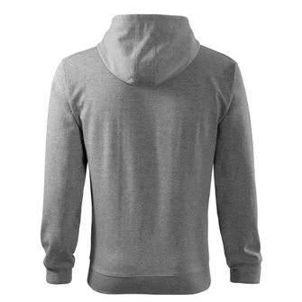 Malfini Trendy zipper moški pulover, siva, 300g/m2