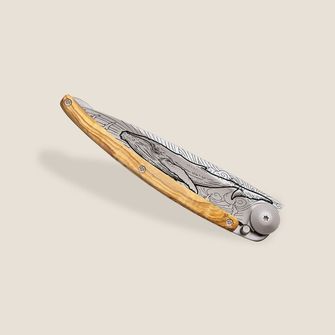 Deejo zložljivi nož Tattoo wood Whale