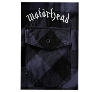 Brandit Motörhead Karirasta majica z dolgimi rokavi, črno-siva