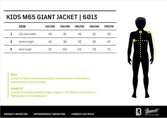 Branditova otroška jakna M65 Giant, kamelja barva