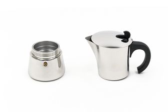 BasicNature Espresso aparat za kavo iz nerjavečega jekla za 9 skodelic