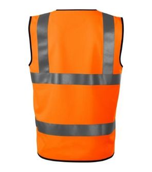 Rimeck HV Bright odsevni varnostni brezrokavnik, fluorescenčno oranžen