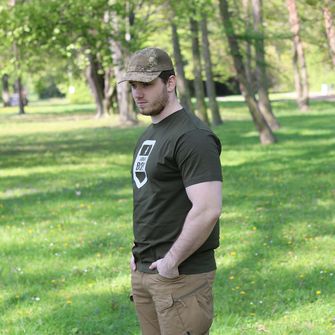 DRAGOWA majica s kratkimi rokavi army boy, olivno zelena 160g/m2