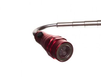 Remy LED teleskopska svetilka z magnetom rdeča 17cm