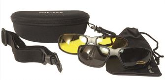 Mil-Tec Taktična očala 3v1, črne barve