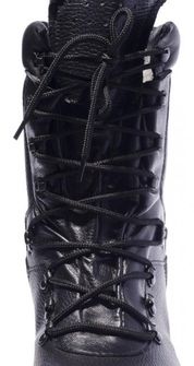 Nemški bojni čevlji, črne barve, z usnjeno podlogo