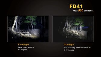 Fenix taktična LED svetilka FD41zoom, 900 lumnov