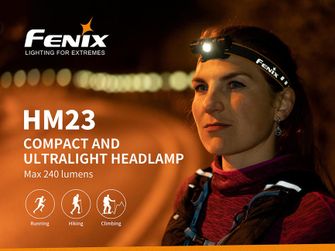 Fenix naglavna svetilka HM23, 240 lumnov