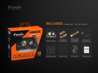 Čelna svetilka Fenix HM65R z možnostjo polnjenja