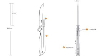 Nož Ruike Hussar P121 – črn