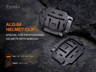 Držalo Fenix ALG-04 za naglavne svetilke za čelade z NVG montažo
