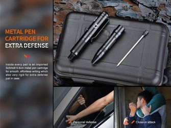 Taktično pero Fenix T6 s LED svetilko - moder