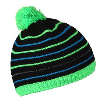 Husky Otroška kapa Cap 34, črna/neon zelena