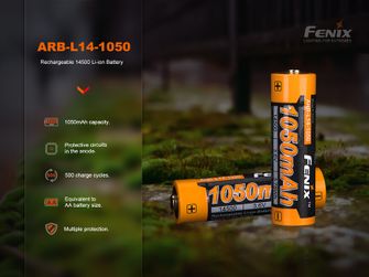 Fenix polnilna baterija 14500 1050 mAh (Li-Ion)