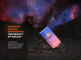 Polnilna svetilka Fenix E03R V2.0 GE - nebula