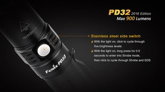 Fenix LED svetilka PD32 XP-L, 900 lumen