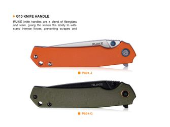 Nož Ruike P801 - zelen
