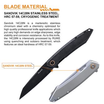 Nož Ruike P831S, črn